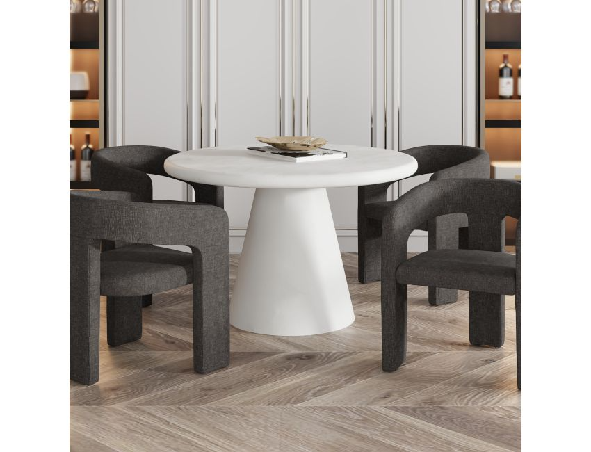 Classic Round Dining Table in White