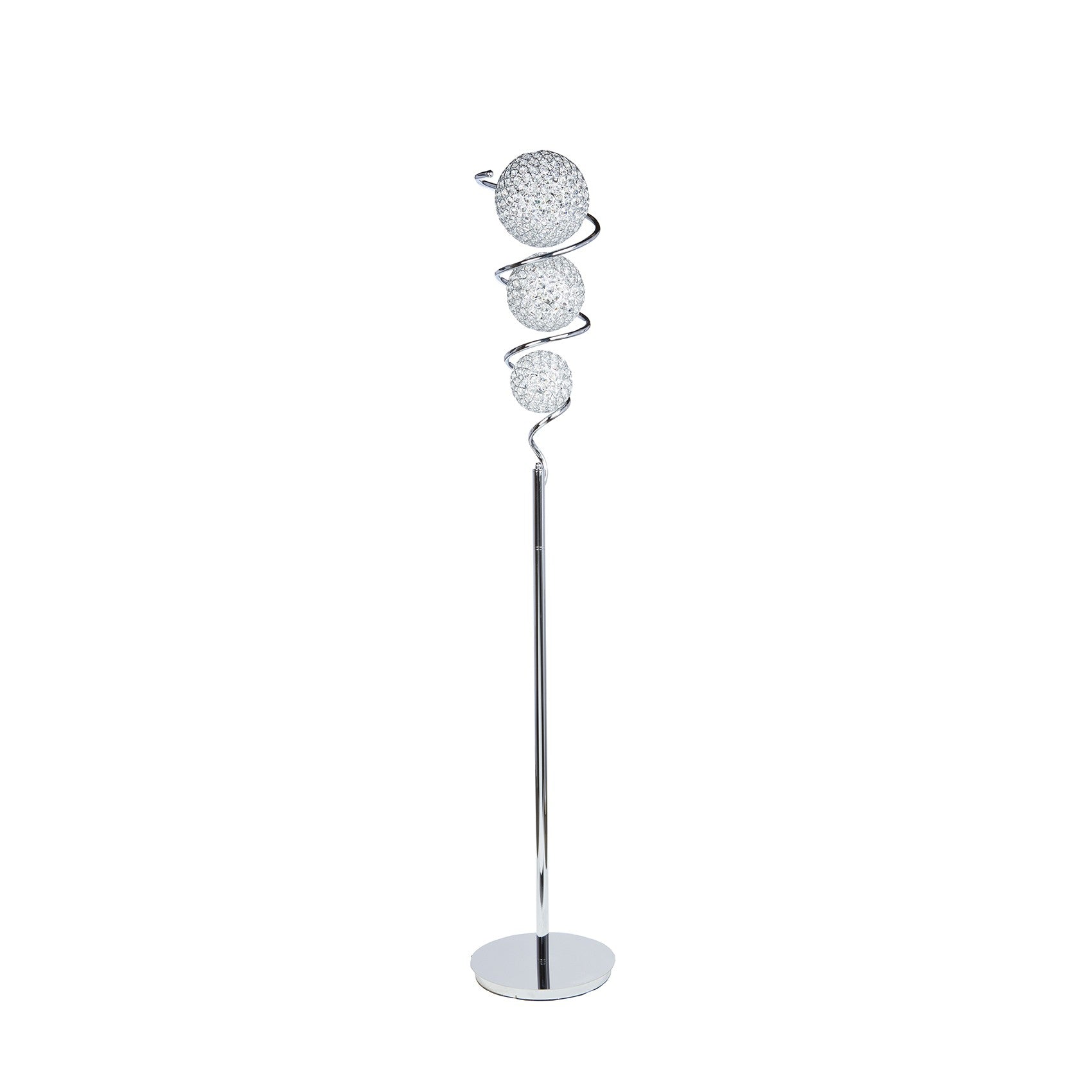 Vertical Crystal Sphere Floor Lamp