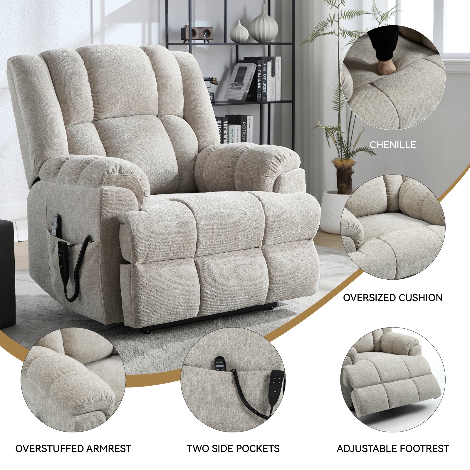 Power Lift Recliner with Power-Remote