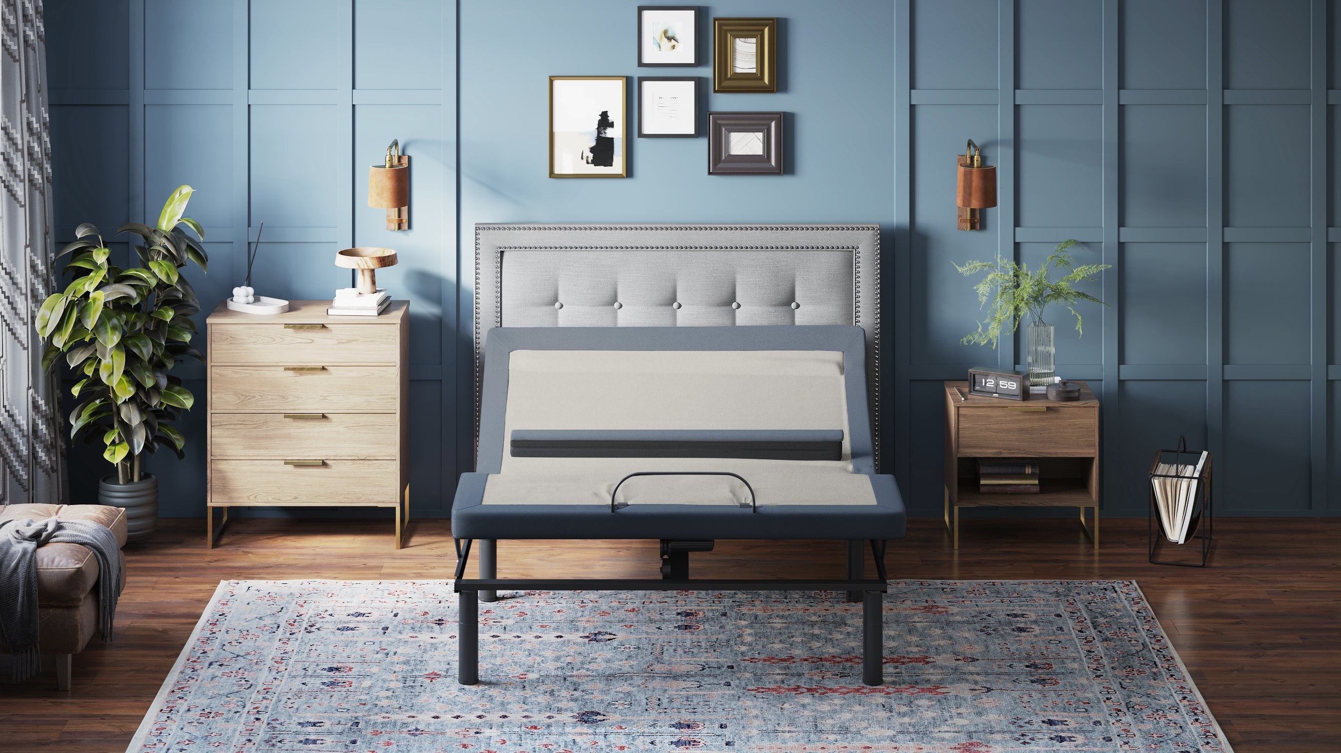 BT6500 Twin XL Adjustable Bed Base With Head/Foot Tilt and Lumbar Position Adjustment