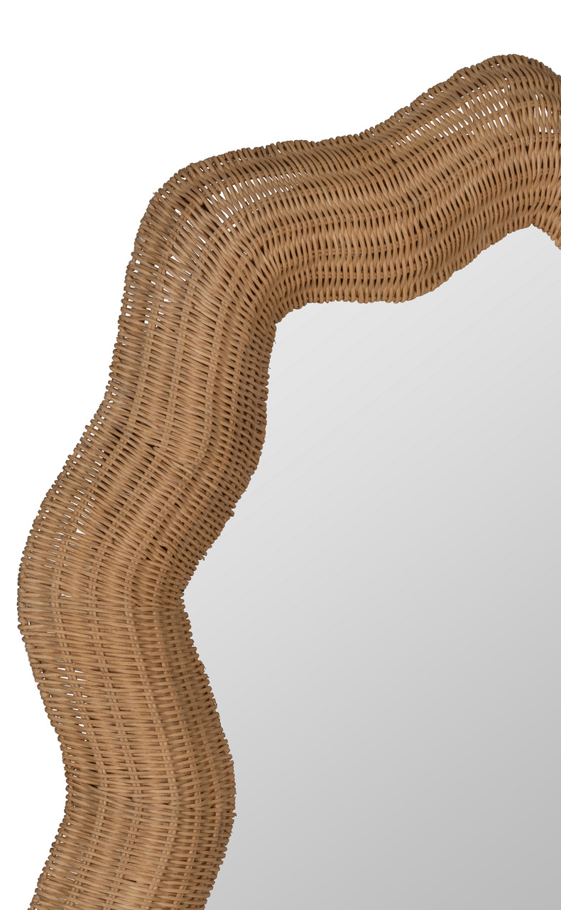 Ziva Rattan Floor Mirror