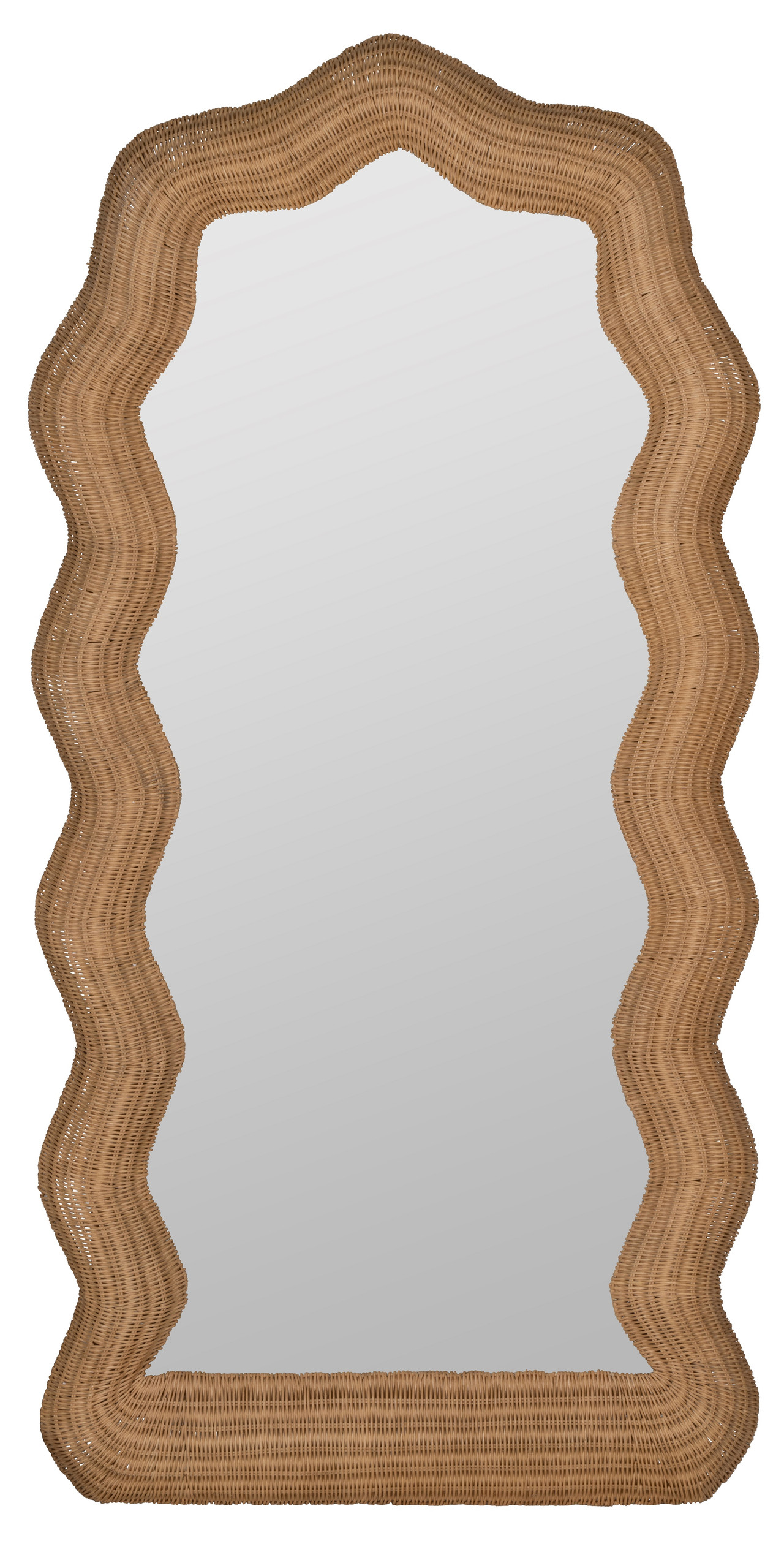 Ziva Rattan Floor Mirror