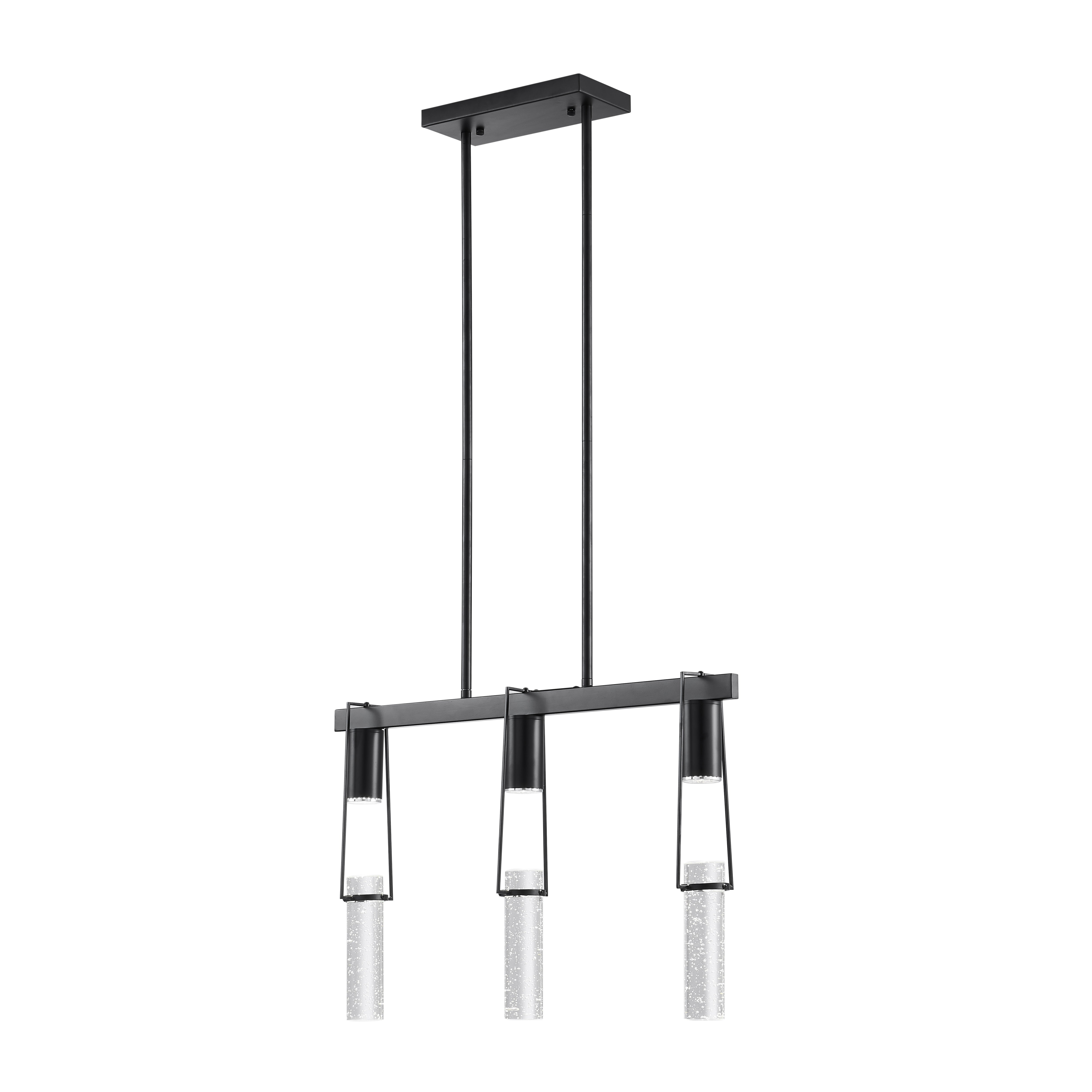 Finesse Decor Harmony 3 Light Chandelier // Matte Black