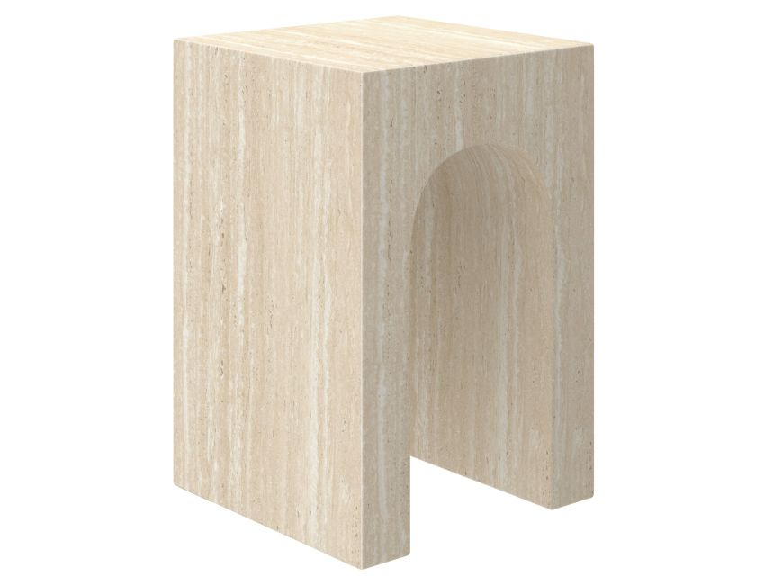 Milano Accent Table in Travertine