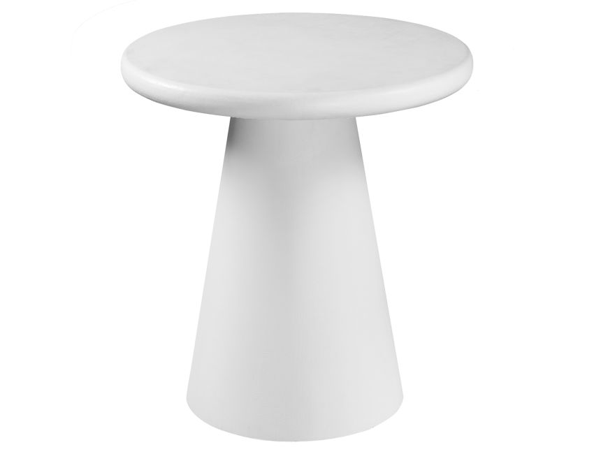 Classic Round Accent Table in White