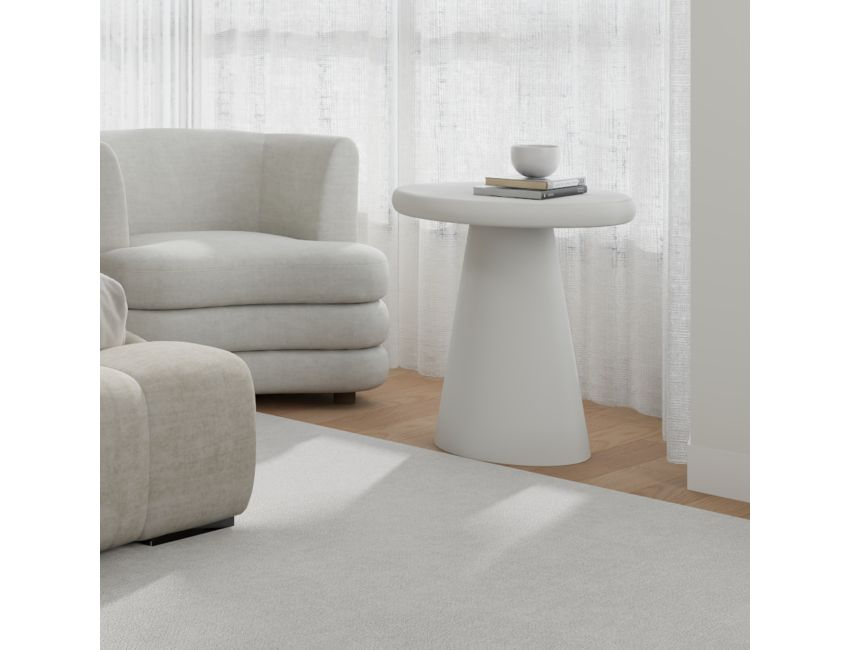 Classic Round Accent Table in White