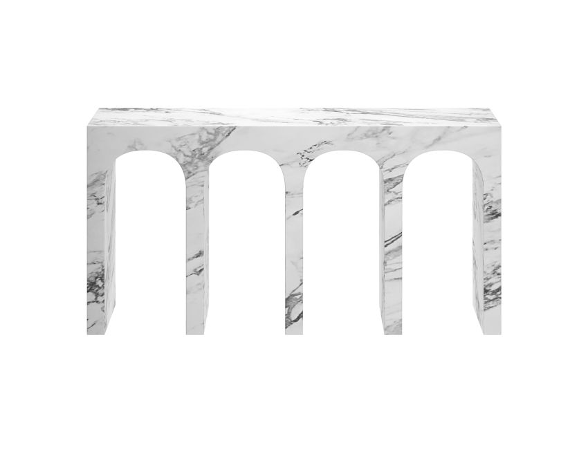 Milano Console Table in Bulgari White