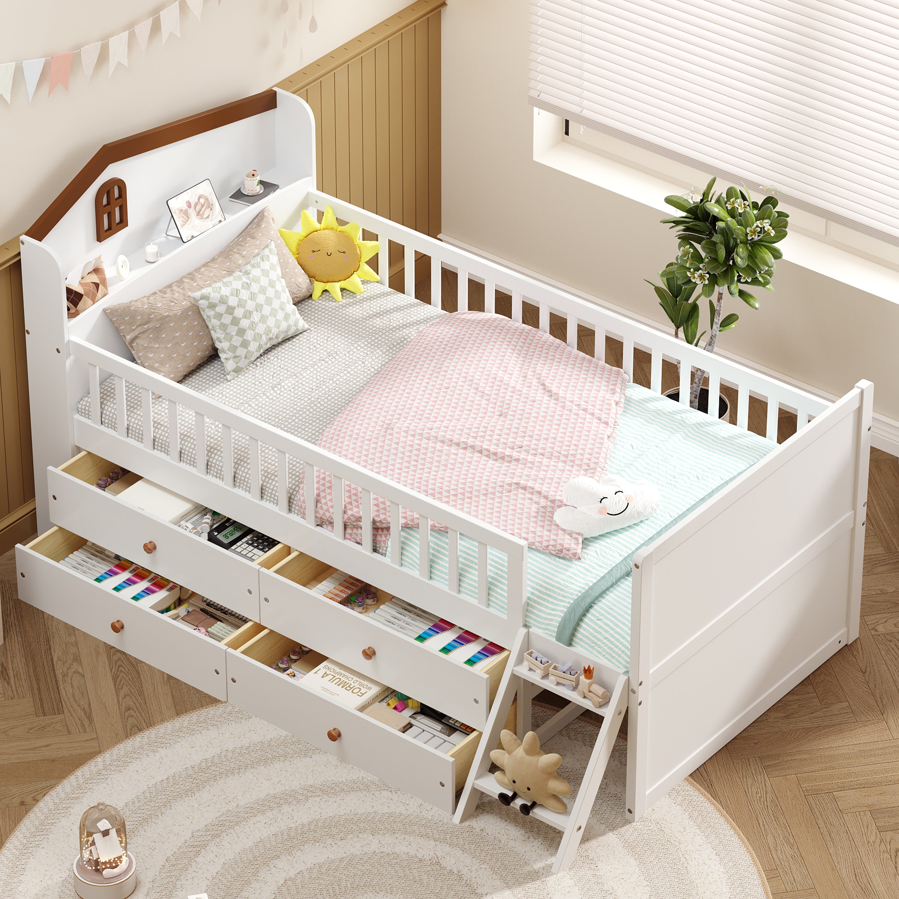 Twin Bed Frame with Storage