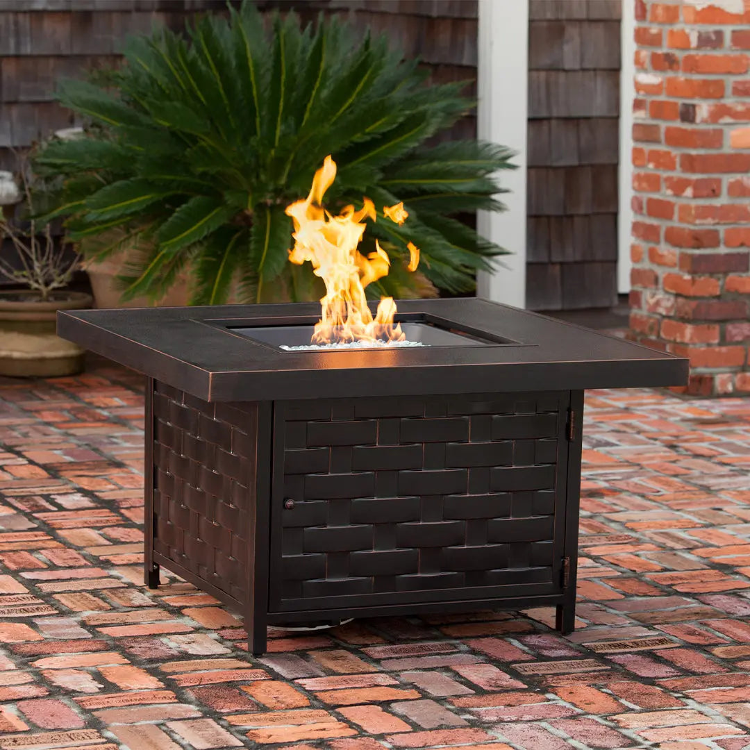 Square Gas Fire Pit Table