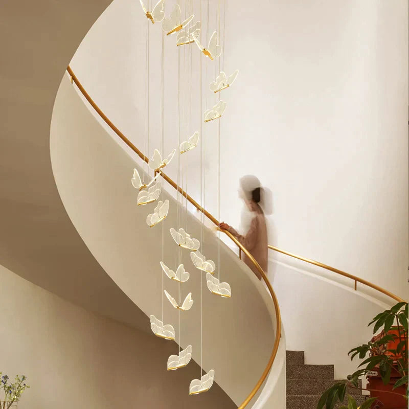 DecorBites™ Butterfly Staircase Pendant Lights Loft Style Lamps