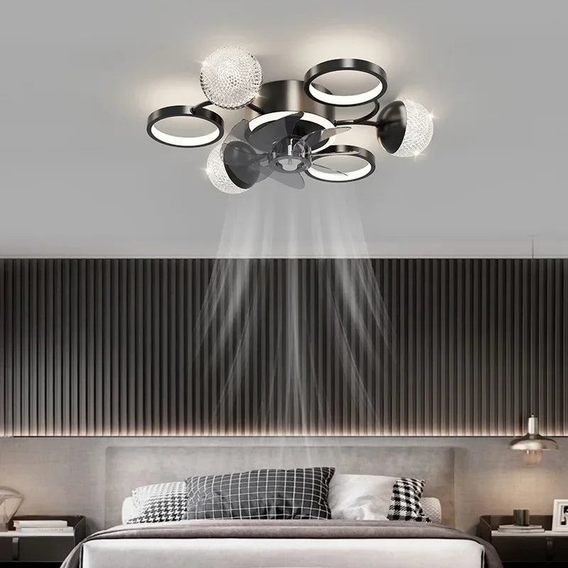 DecorBites™ LED Ceiling Fans with Lights Remote Control for Indoor Lighting