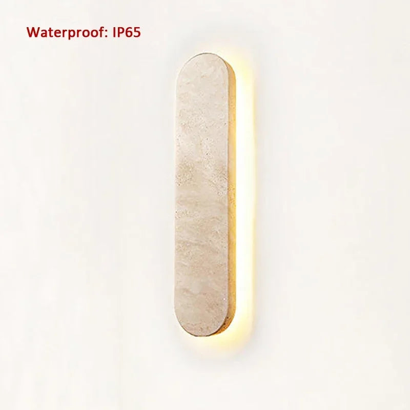DecorBites™ Courtyard LED Wall Sconce - Modern Natural Stone Outdoor Waterproof Lamp