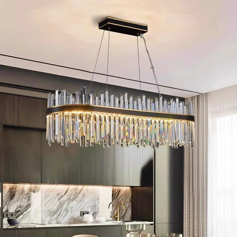 DecorBites™ Crystal Chandelier Pendant Light for Living Room Bedroom Ceiling, Luxury Indoor Lighting