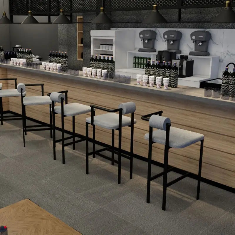 DecorBites™ Industrial Style Bar Chair: High Stool for Home & Front Desk, Nordic Design