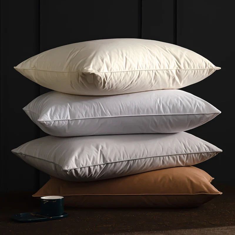 2pcs White Goose Down Feather Pillow