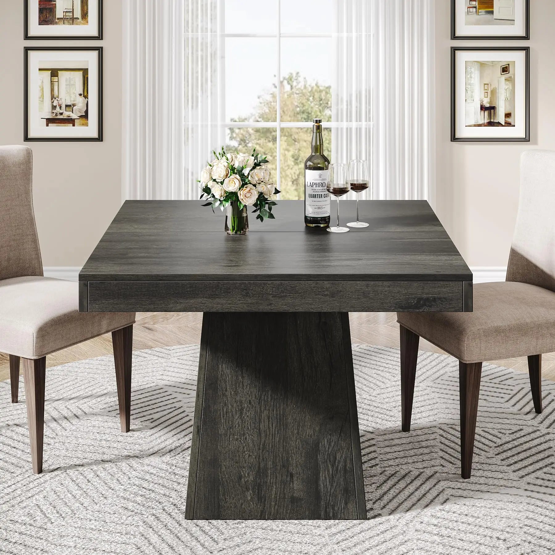Square Dining Table – Rustic Grey Collection (Seats 4)