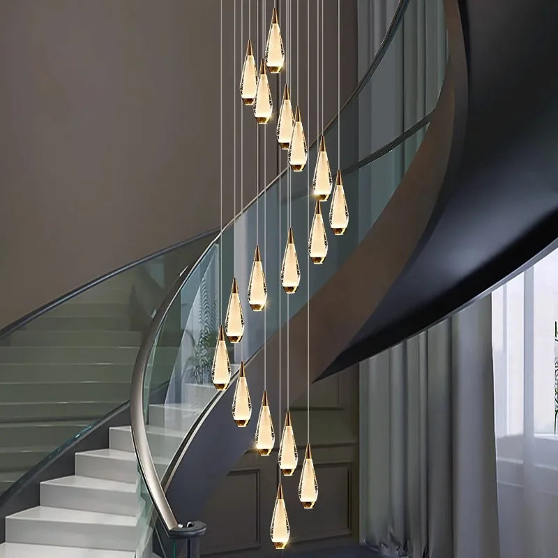 DecorBites™ LED Pendant Staircase Chandeliers for Living Room - Modern Indoor Lighting