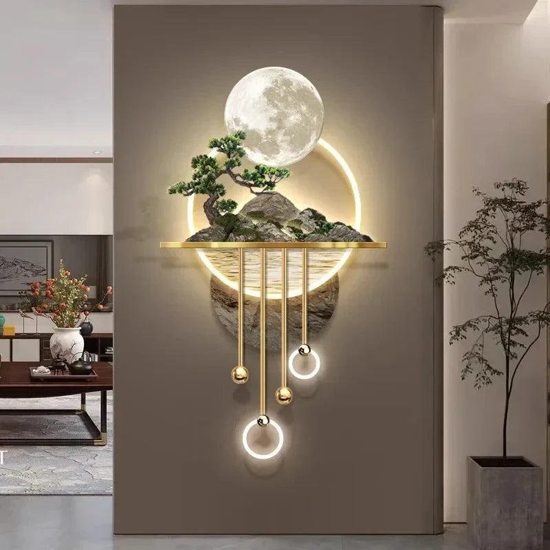 Dlight Decor 3D Wooden Landscape Wall Lamp