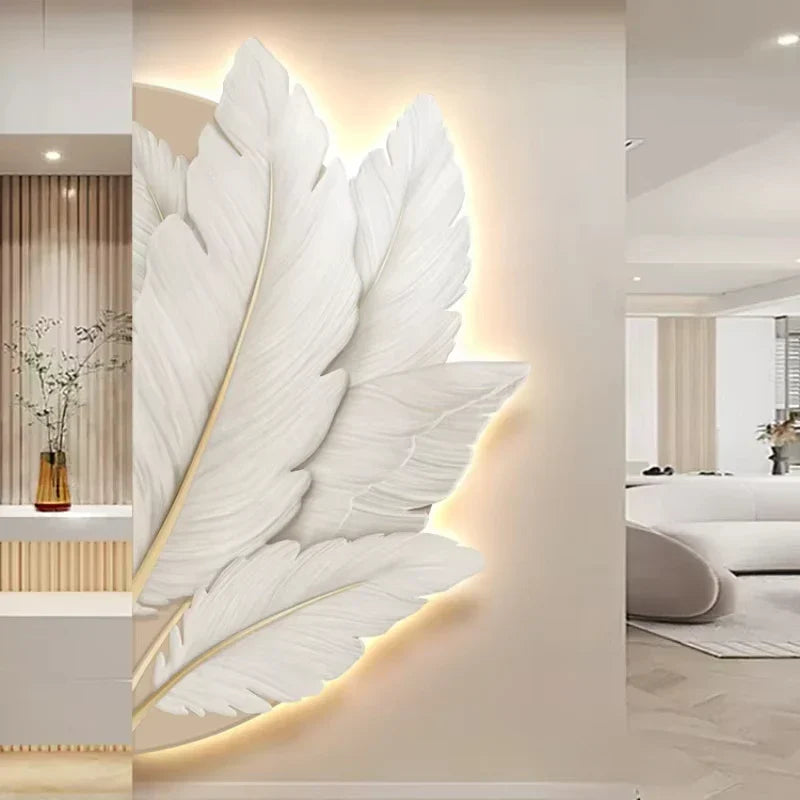 Dlight Decor Feather Mural LED Light for Entry Walls