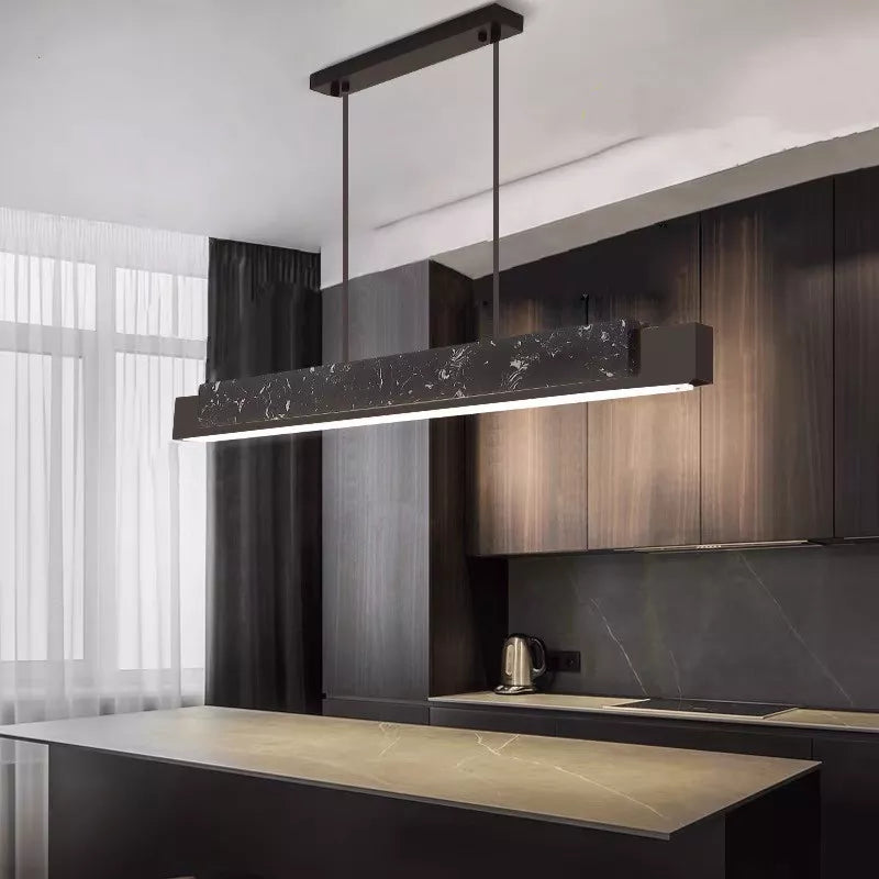 Luxury Marble Chandelier - Modern LED Pendant Lamp for Indoor Lighting and Minimalist Elegance