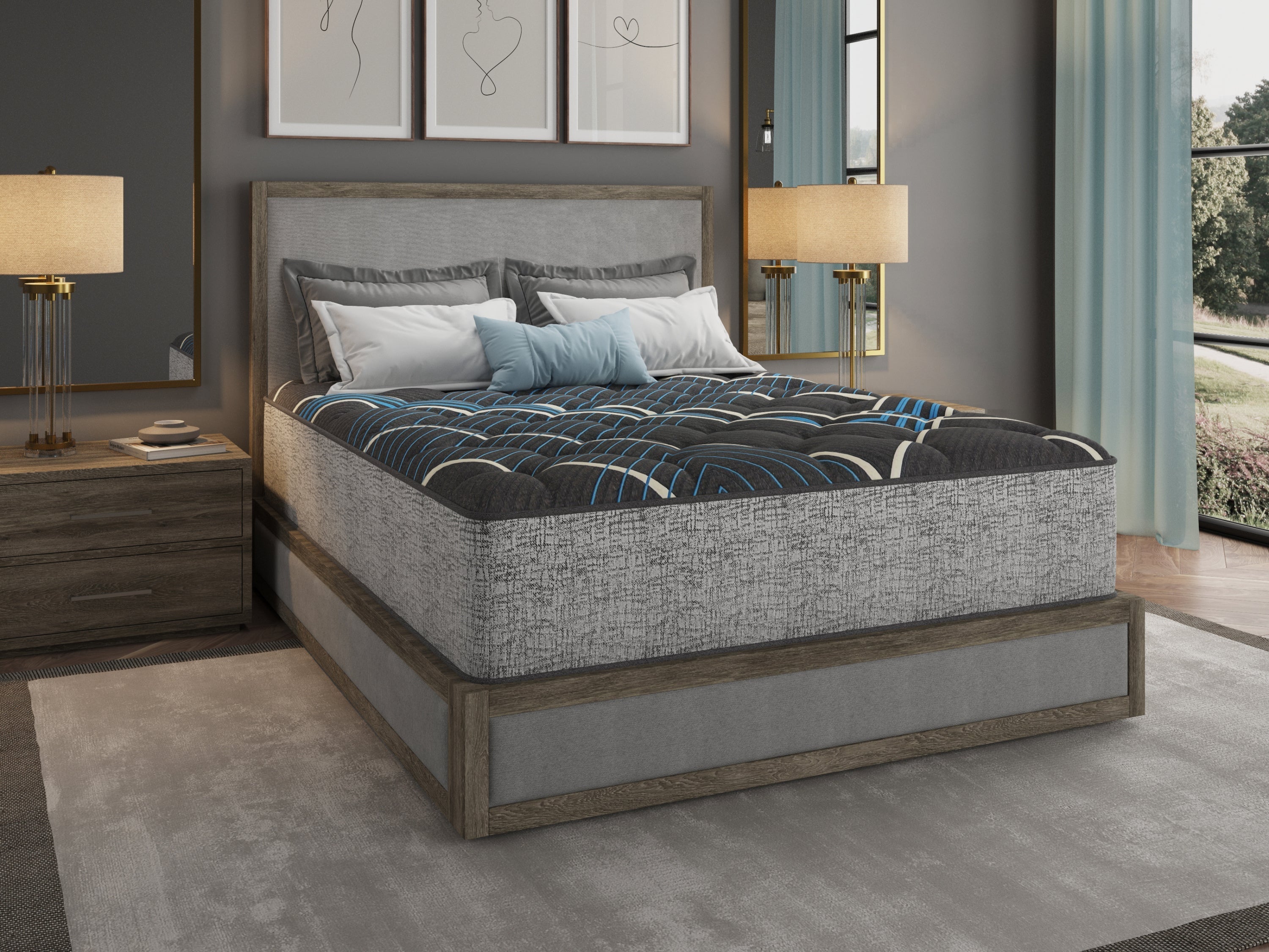 Restonic 14" Firm Cooling Hybrid Mattress – California King