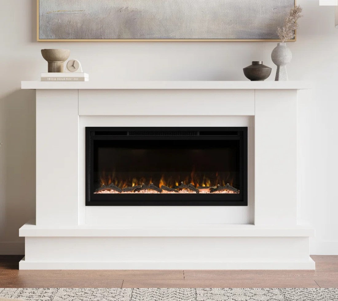 Modern Ember Patton 64" Mantel Package with 42" Electric Fireplace